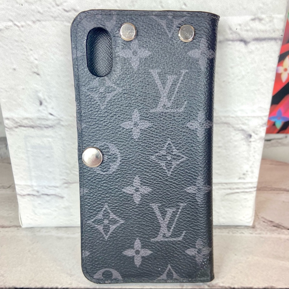 Louis Vuitton graphite monogram phone case converted to Key Cles card wallet - Picture 3 of 16